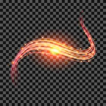 Yellow Red Glowing Lines Stock Illustration