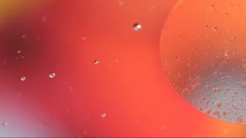 Yellow, red, orange, violet bubbles background. Holographic liquid Stock Footage 116588503