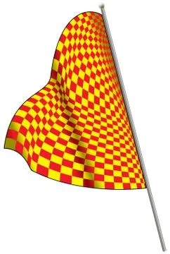 Yellow-red racing flag. Stock Illustration