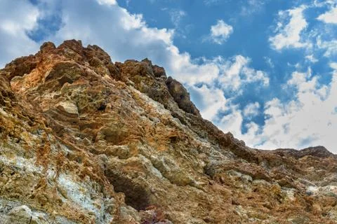 The yellow-red rocks Stock Photos
