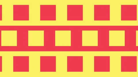 Yellow &amp; Red Square bar scroll background loop Stock Footage 151099127
