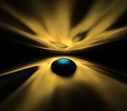 Yellow reflection, abstract generated fractal background Stock Illustration