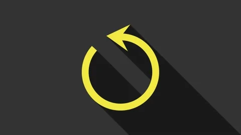 Yellow Refresh icon isolated on grey background. Reload symbol. Rotation arrow Stock Footage 147696138