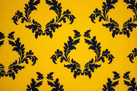 Yellow Regal Filagree Pattern Stock Photos