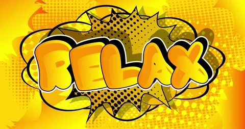 Yellow Relax Comic Book Word Stock Footage 171949864