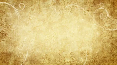 Yellow retro flourishes frame loop background Stock Footage 10588757