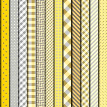 Yellow retro patchwork Stock-Illustration