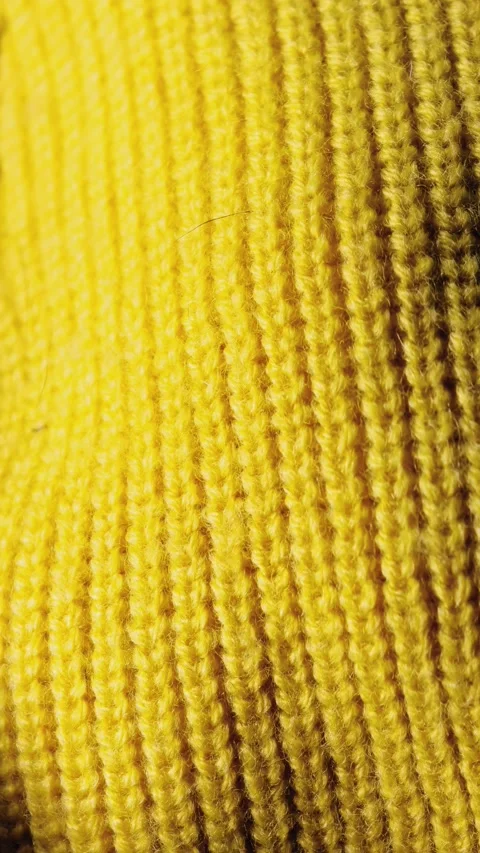 Yellow ribbed textile texture background, soft fabric pattern and material desig Stock Footage 335365513