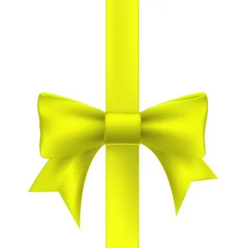 Yellow ribbon with a bow Stock-Illustration