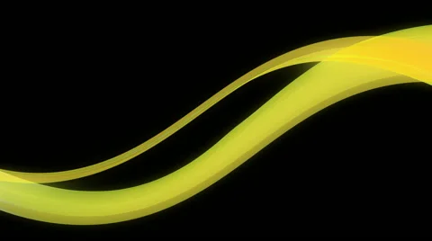 Yellow ribbon flow Stock Footage 53203015