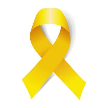 Yellow Ribbon Isolated Stock Illustration