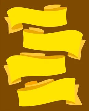 Yellow ribbon set Stock Illustration