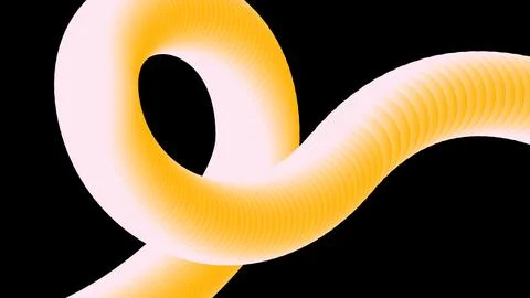 Yellow Ribbon Style Abstract Shape Background イラスト素材