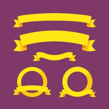 Yellow Ribbons Stock Illustration