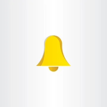 Yellow ringing bell icon Stock-Illustration