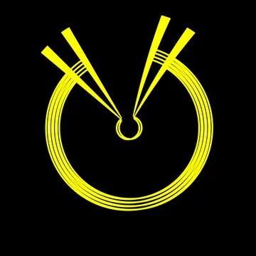 Yellow rings abstract 스톡 일러스트