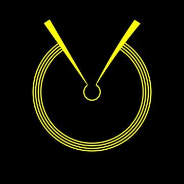 Yellow rings abstract simple pattern Stock Illustration