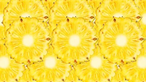 Yellow ripe pineapple for a background. Stock Photos
