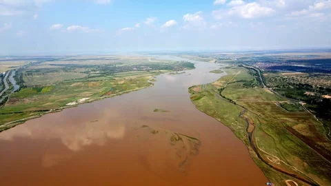 Yellow River Ecology 스톡 동영상 259280962