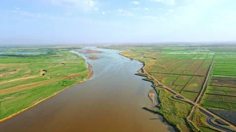 Yellow River Plain - Ecological Protection and Governance 스톡 동영상 257854848