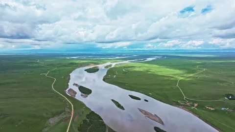 Yellow River Sediment Flow 4K Stock-Footage 335583571