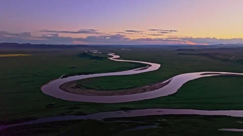 Yellow River Valley Overhead 4K 库存影片 335580868