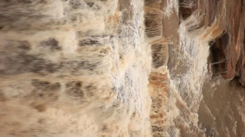 Yellow river waterfall Stock Footage 36725596