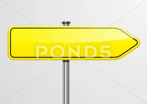 Yellow roadsign Stock Illustration