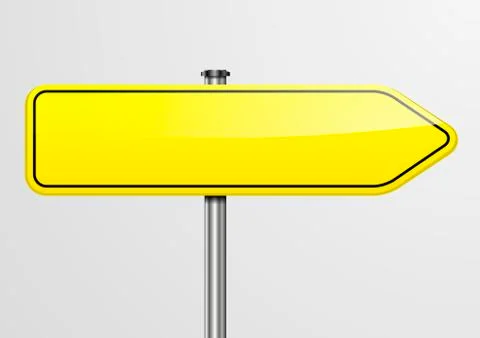 Yellow roadsign Stock Illustration