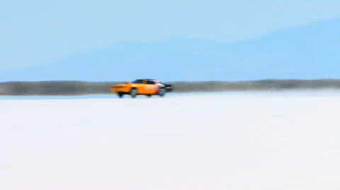 Yellow Roaster Speed Record HD Stock Footage 262964