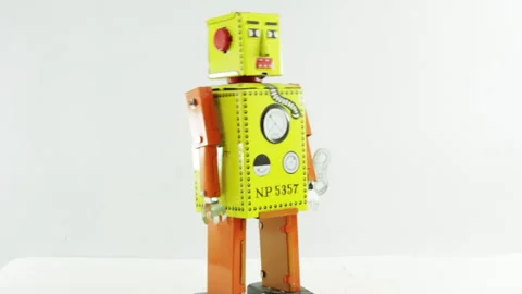 Yellow robot fin 3 Stock Footage 329417486