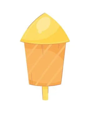 Yellow rocket firework イラスト素材