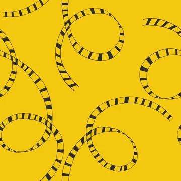 Yellow roller coaster track seamless pattern background 스톡 일러스트