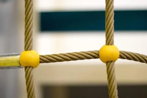 Yellow ropes with blur background Stock Photos