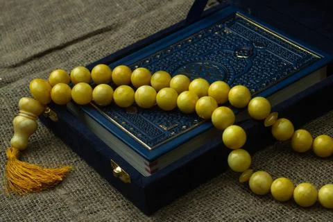 Yellow rosary Stock Photos