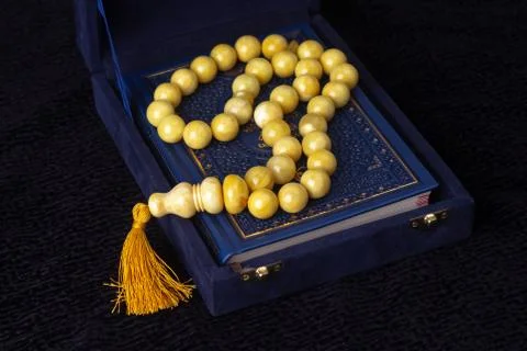 Yellow rosary Stock Photos