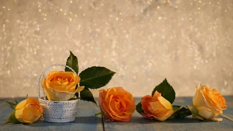 Yellow rose Stock Footage 125728976