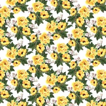 Yellow roses Stock Illustration