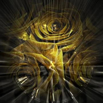 Yellow Roses Stock Illustration