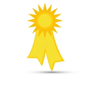 Yellow rosette Stock Illustration