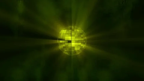 Yellow Rotating Disco Ball Stock Footage 85192019
