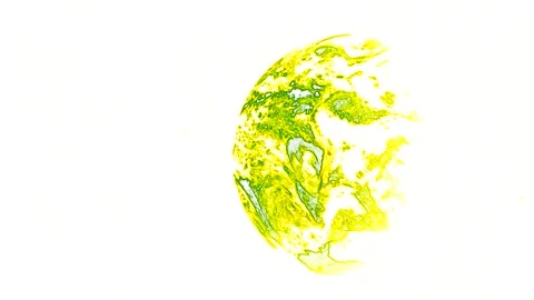 Yellow Rotating Hemisphere on White Background A Stock-Footage 133569467