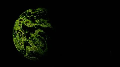 Yellow Rotating Planet Stock Footage 131333015