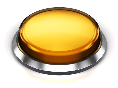Yellow round button Stock Illustration