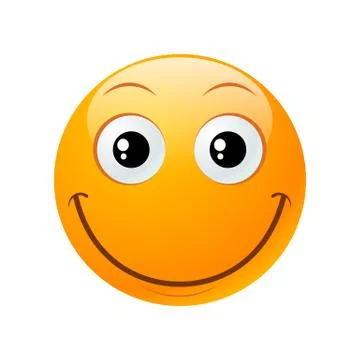 Yellow round emoticon Stock Illustration