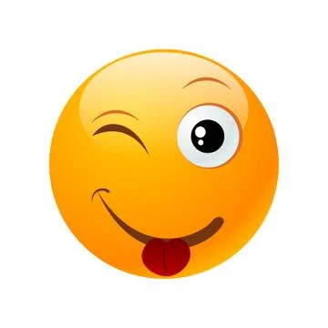 Yellow round emoticon Stock Illustration