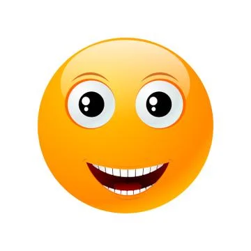 Yellow round emoticon Stock Illustration