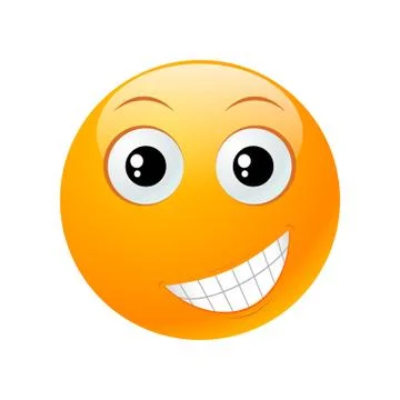 Yellow round emoticon Stock Illustration