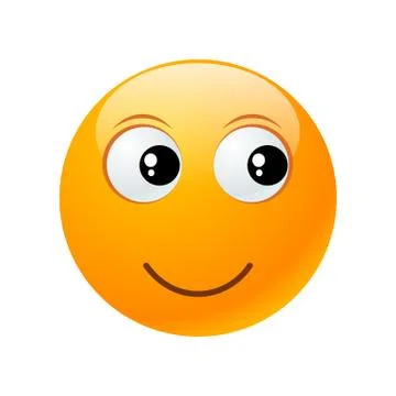 Yellow round emoticon Stock Illustration
