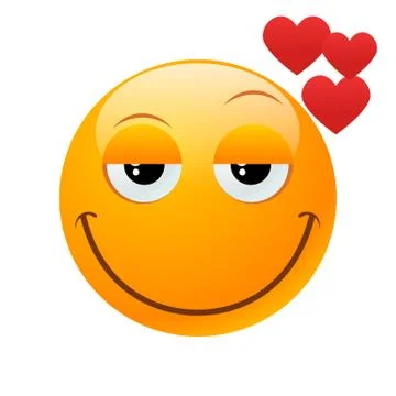 Yellow round emoticon Stock Illustration